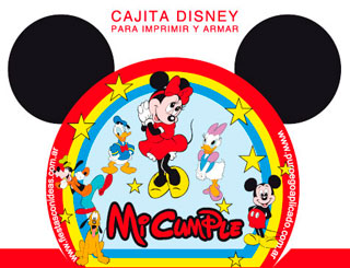 Minnie - Disney - Cajita Souvenir para imprimir