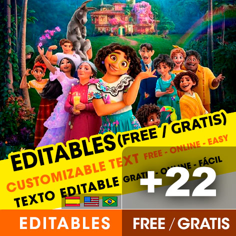 [+22] Free DISNEY'S ENCANTO birthday invitations for edit, customize, print or send via Whatsapp
