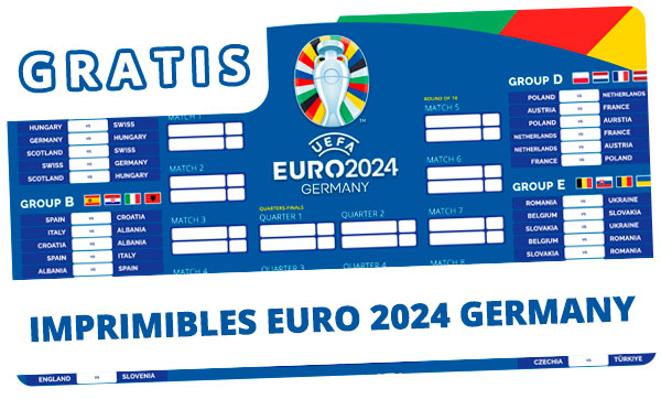 Imprimibles UEFA EURO 2024 GERMANY Gratis