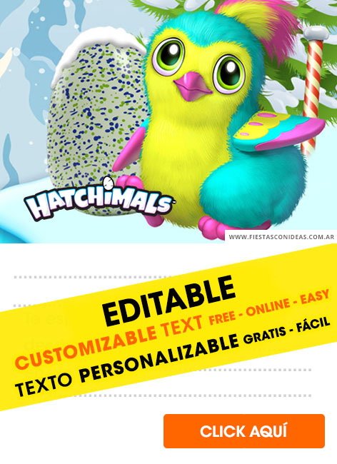 Hatchimals invitation