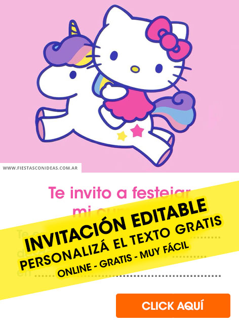 Tarjeta De Cumpleaños Personalizado De Hello Kitty 5x7 pulgadas.