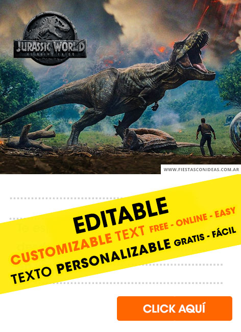 8 Free Jurassic World Birthday Invitations For Edit Customize Print Or Send Via Whatsapp Fiestas Con Ideas