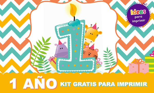 Nuevo Kit de cumpleaños de 1 AÑO Gratis para imprimir