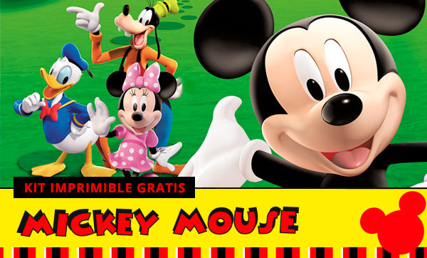 Kit y CandyBar de Mickey Mouse para imprimir ¡Gratis! (WhatsApp e Imprimir)