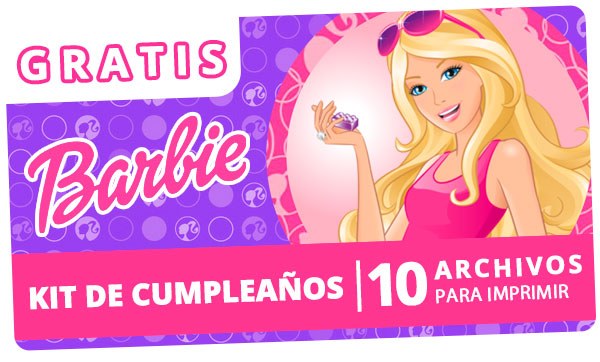 2 Kits de cumpleaños de BARBIE Gratis para imprimir (Barbie Dibujos y Barbie Película)