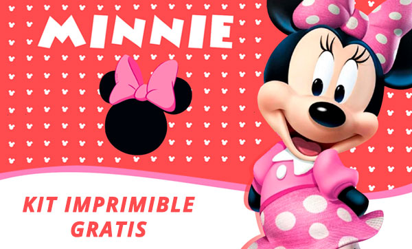Kit y CandyBar de Minnie Mouse para imprimir ¡Gratis! (WhatsApp e Imprimir)