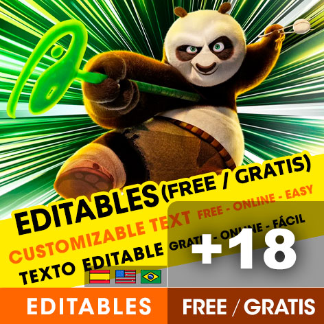 18 Convites de aniversário Kung Fu Panda 4 para editar grátis (WhatsApp e Imprimir)