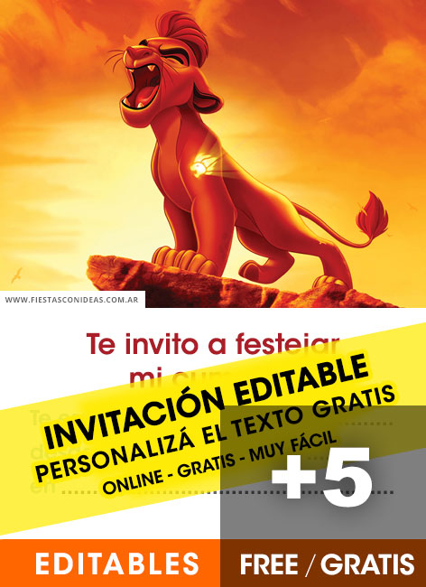 [+5] Free THE LION GUARD birthday invitations for edit, customize, print or send via Whatsapp