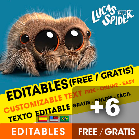 [+6] Free LUCAS THE SPIDER birthday invitations for edit, customize, print or send via Whatsapp