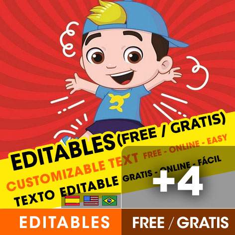 [+4] Free LUCCAS NETO birthday invitations for edit, customize, print or send via Whatsapp