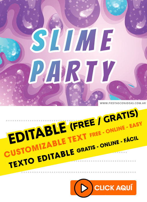 15 Free Slime Party Birthday Invitations For Edit Customize Print Or Send Via Whatsapp Fiestas Con Ideas