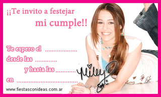 Miley Cyrus - Tarjetas de cumpleaños para imprimir (WhatsApp e Imprimir)