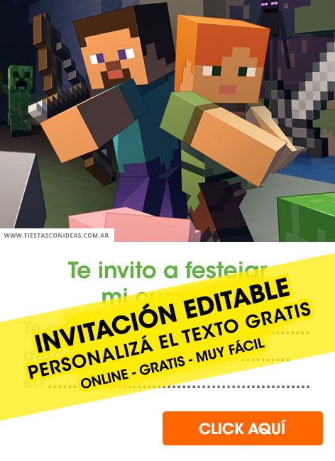 convite Minecraft