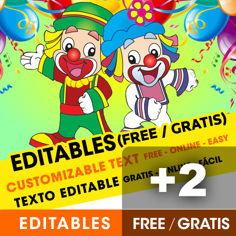 [+2] Free PATATI PATATA birthday invitations for edit, customize, print or send via Whatsapp