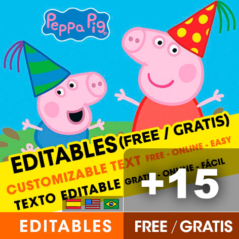 15 Convites de aniversário Peppa Pig para editar grátis (WhatsApp e Imprimir)