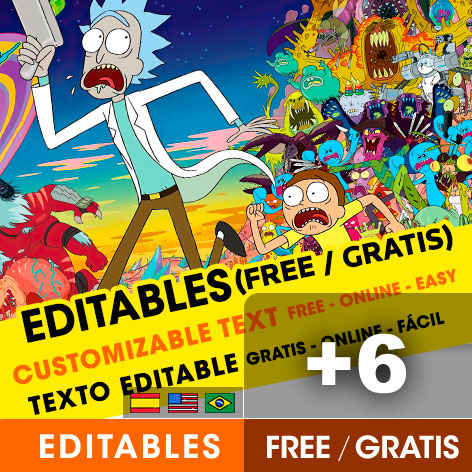 [+6] Free RICK AND MORTY birthday invitations for edit, customize, print or send via Whatsapp