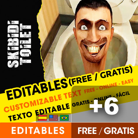 6 Skibidi Toilet party invitation templates free