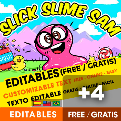 4 Super Slick Slime Sam party invitation templates free