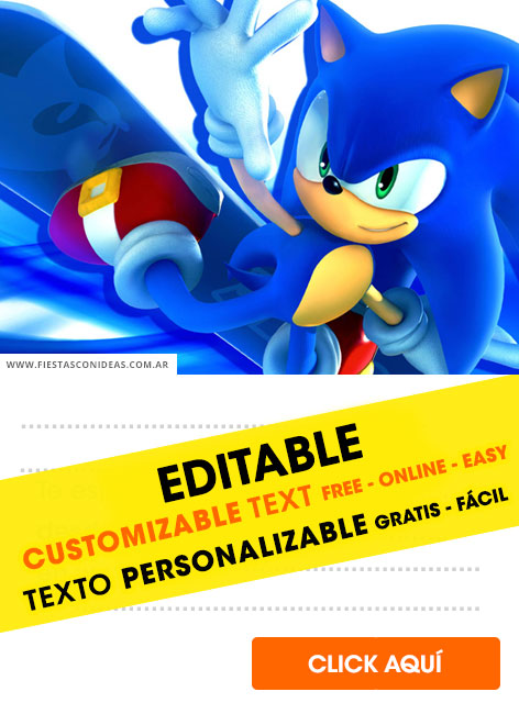 16 Free Sonic The Hedgehog Birthday Invitations For Edit - sonic tails birthday party roblox
