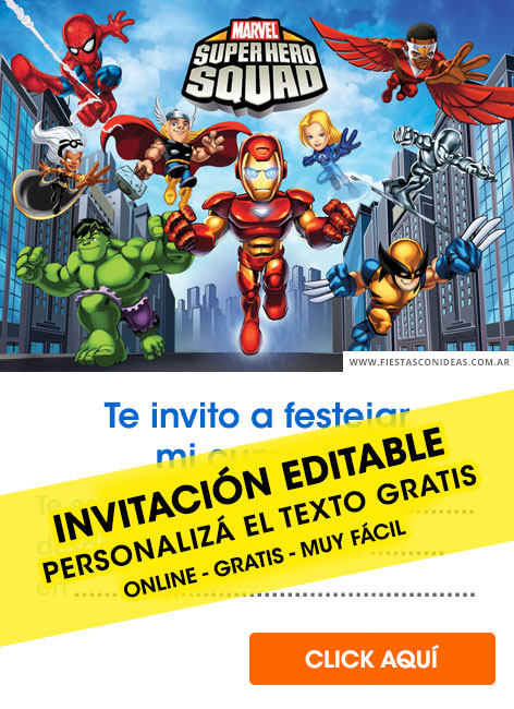 18 Free Superheroes Birthday Invitations For Edit Customize Print Or Send Via Whatsapp Fiestas Con Ideas - marvelsuper hero squad online roblox