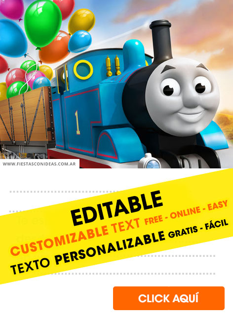 6 Free Thomas And Friends Birthday Invitations For Edit Customize Print Or Send Via Whatsapp Fiestas Con Ideas