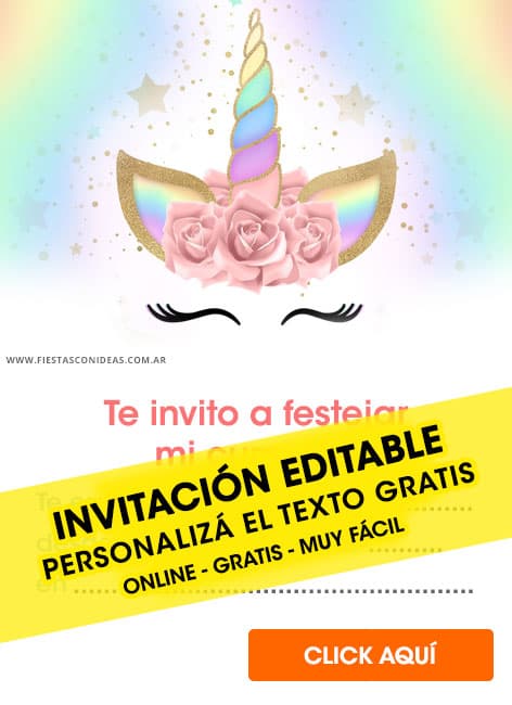 Grapa enero Evaluable 55 ♥] INVITACIONES de UNICORNIOS GRATIS para editar, personalizar e  imprimir. - Invitaciones editables gratis