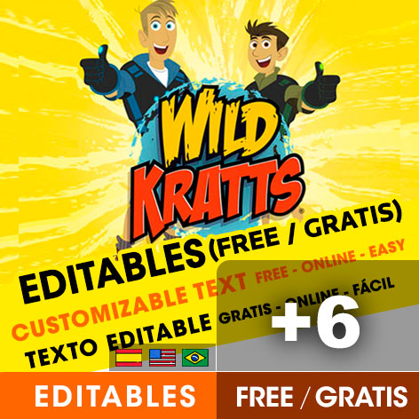 6 Convites de aniversário Irmãos Wild Kratts para editar grátis (WhatsApp e Imprimir)