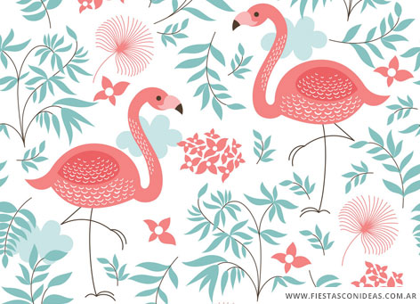 Convite de aniversário gratuito Flamingo