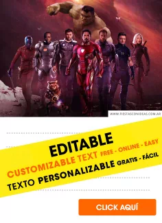Avengers invitation template