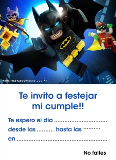 Batman invitation template