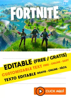 Convite Fortnite