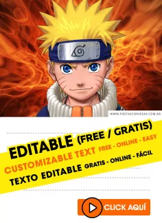 Naruto invitation template